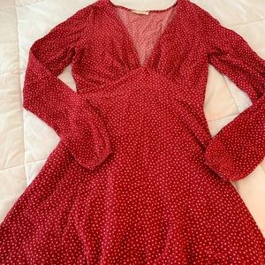 MINI RED FLORAL LA HEARTS DRESS! size xs